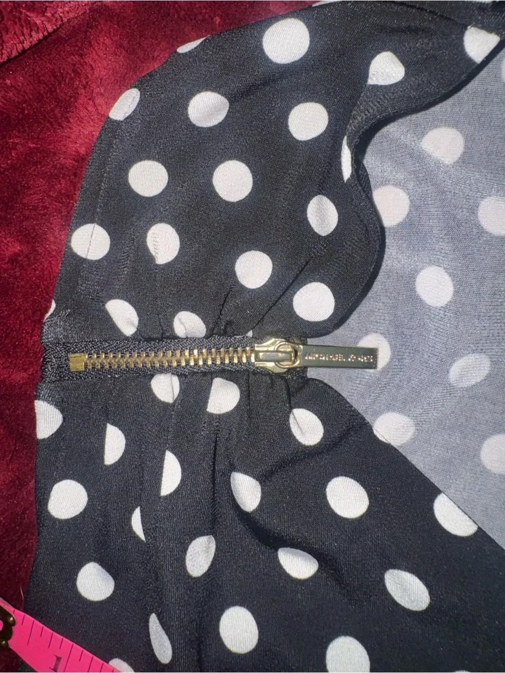 Michael Kors Black & White Polka Dot Mini Dress